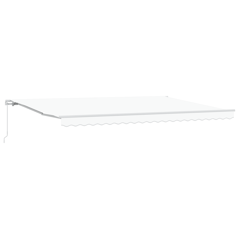 Produktbild för Utdragbar markis Vit 500 × 350 cm Polyester och aluminium