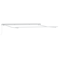 Produktbild för Utdragbar markis Vit 500 × 350 cm Polyester och aluminium