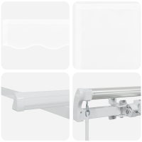 Produktbild för Utdragbar markis Vit 500 × 350 cm Polyester och aluminium