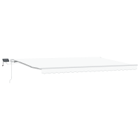 Produktbild för Utdragbar markis Vit 500 × 350 cm Duk och Aluminium