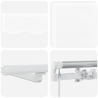 Produktbild för Utdragbar markis Vit 500 × 350 cm Duk och Aluminium