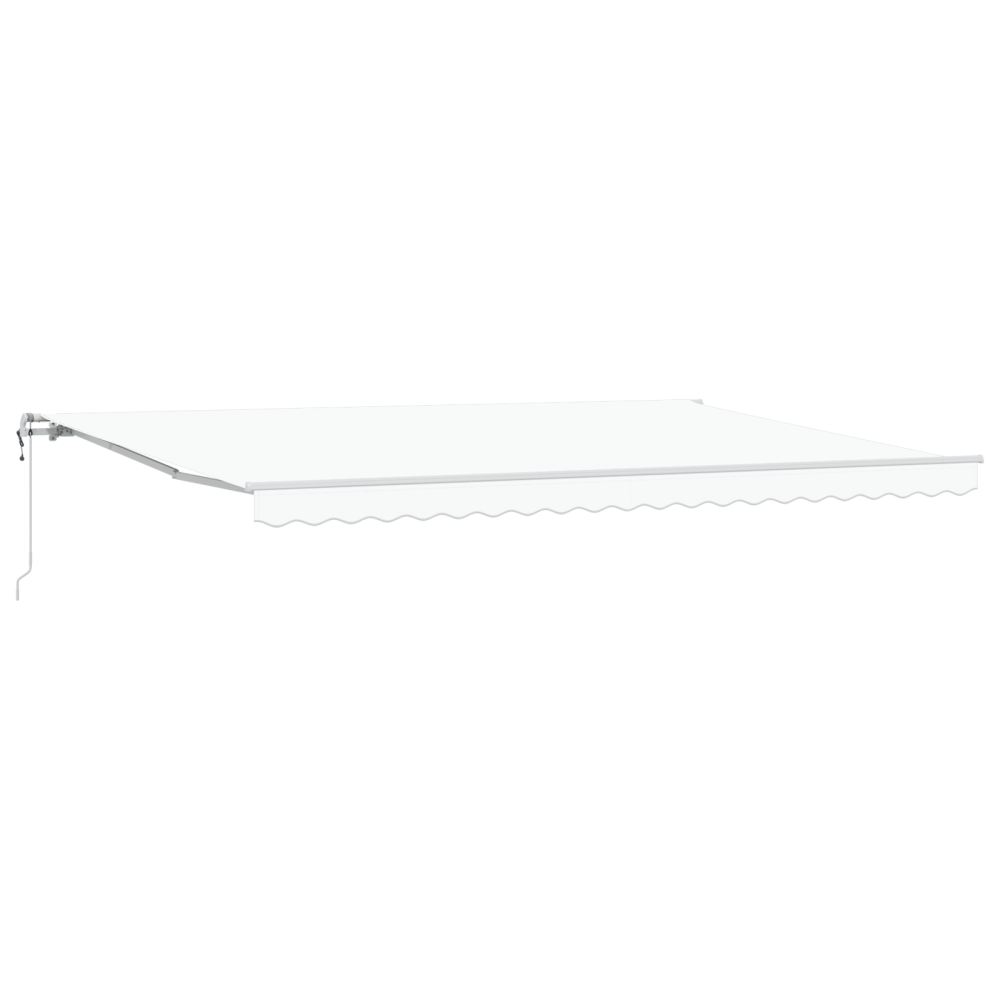 Produktbild för Utdragbar markis Vit 500 × 350 cm Duk och Aluminium