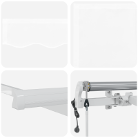 Produktbild för Utdragbar markis Vit 500 × 350 cm Duk och Aluminium