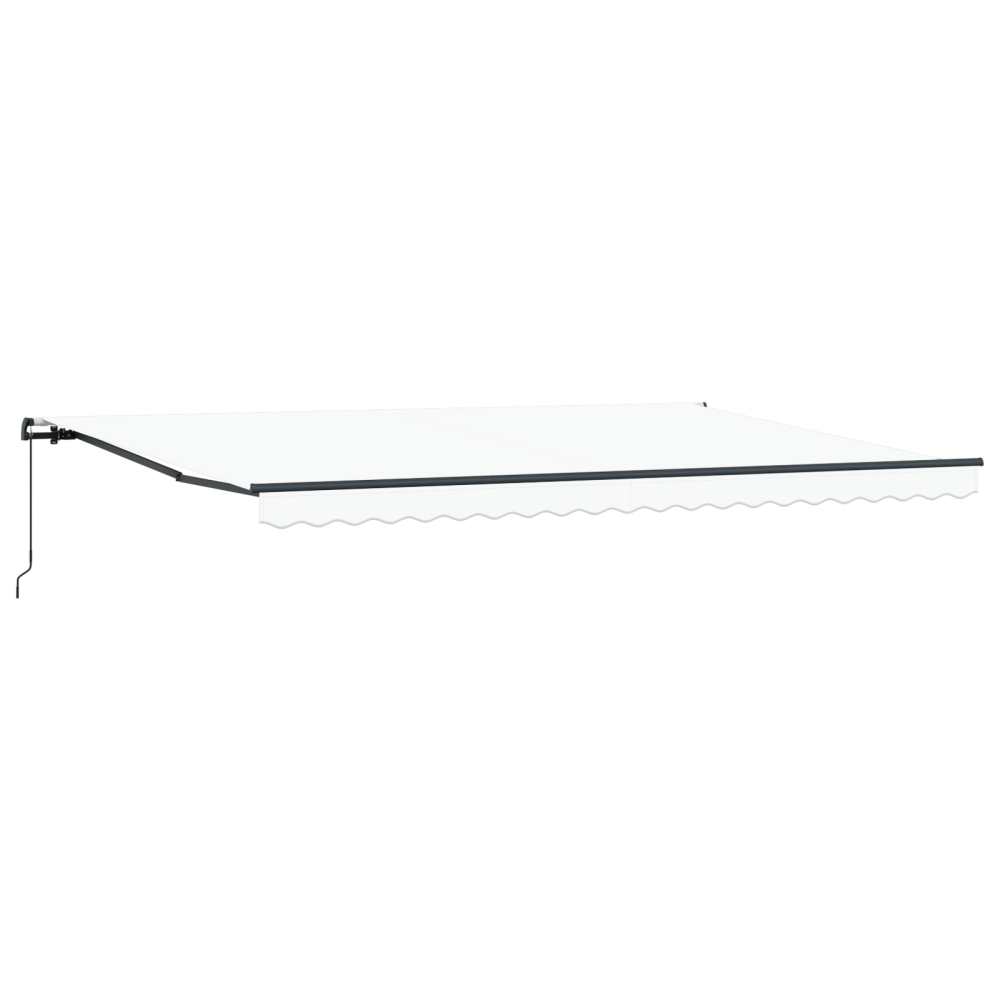 Produktbild för Utdragbar markis Vit 500 × 350 cm Polyester och aluminium