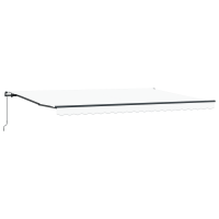 Produktbild för Utdragbar markis Vit 500 × 350 cm Polyester och aluminium