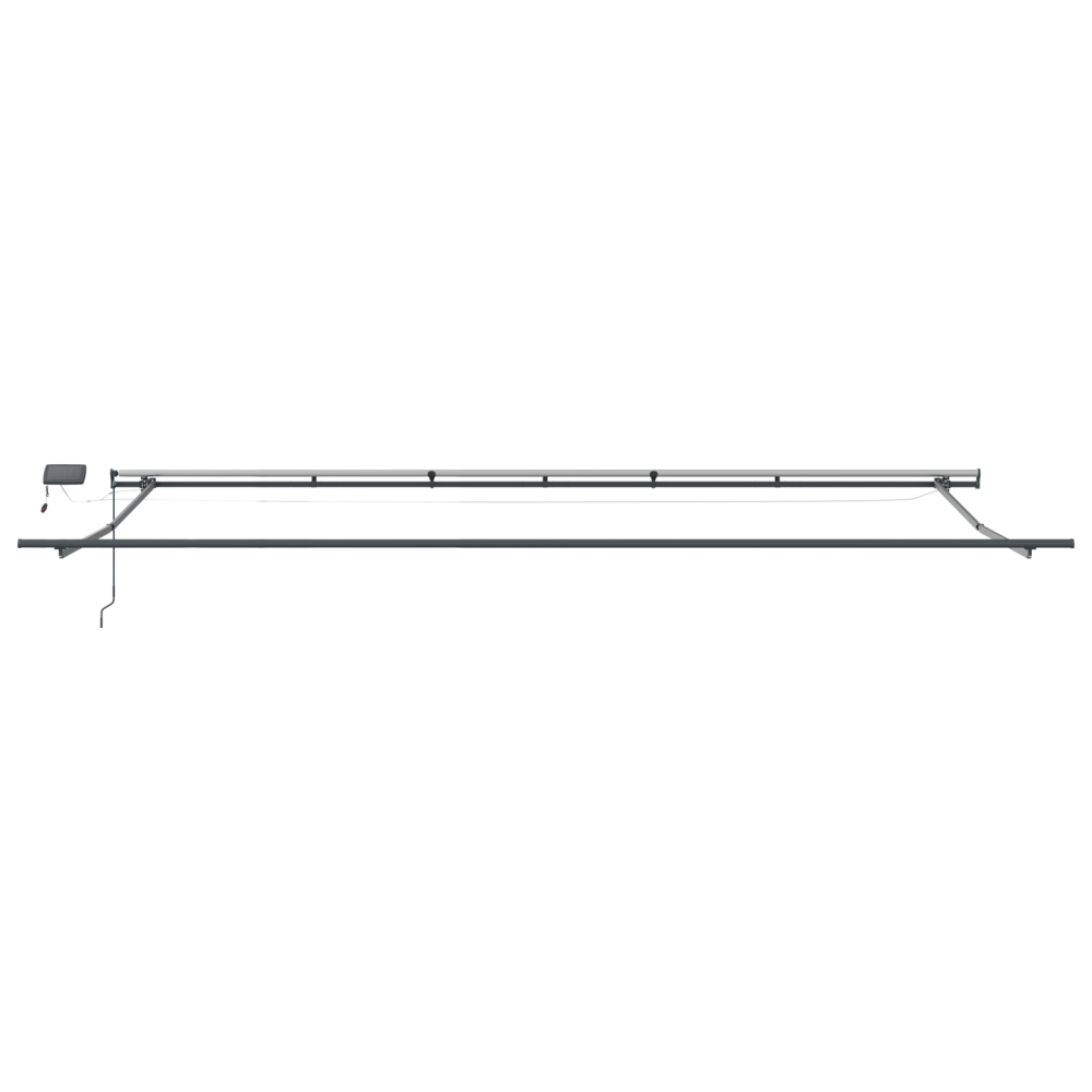 Produktbild för Utdragbar markis Ljusgrå 600 × 300 cm Duk och Aluminium