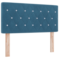 Produktbild för Bäddfjäder med madrass Mörkblå 120 x 200 cm Sammet