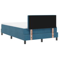 Produktbild för Bäddfjäder med madrass Mörkblå 120 x 200 cm Sammet