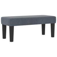 Produktbild för Bäddfjäder med huvudgavel Mörkgrå 200 x 80 cm Sammet
