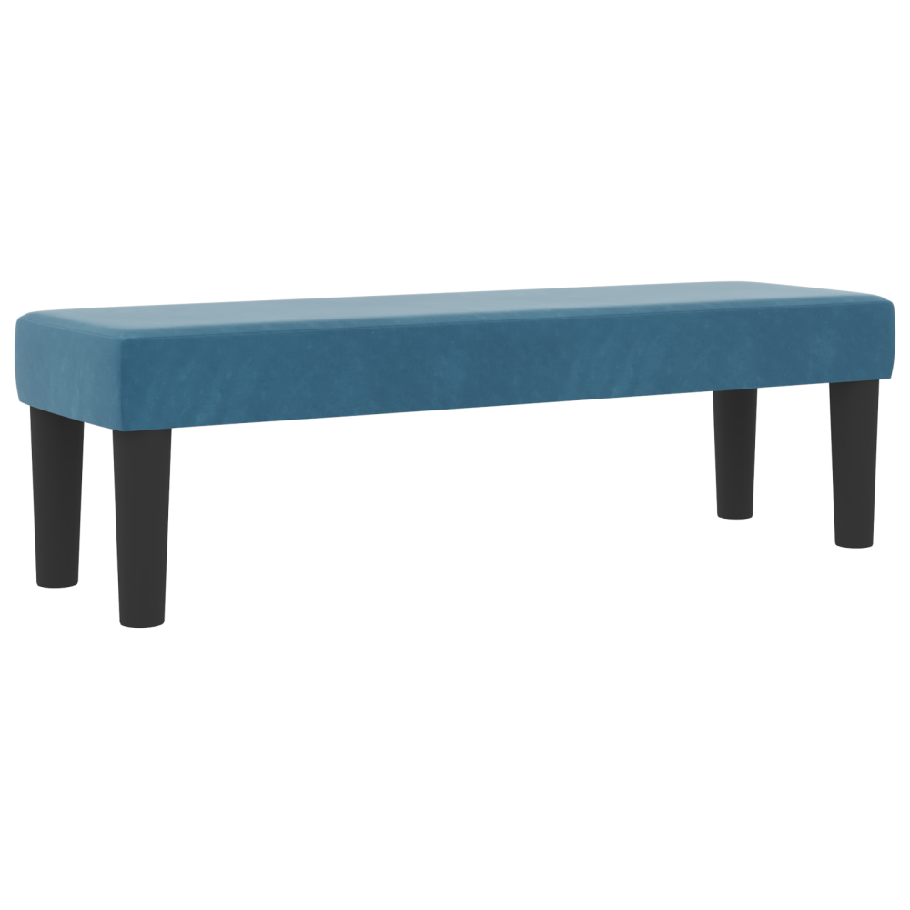 Produktbild för Bäddfjäder med huvudgavel Mörkblå 200 x 120 cm Sammet