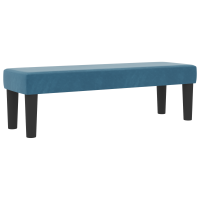 Produktbild för Bäddfjäder med huvudgavel Mörkblå 200 x 120 cm Sammet