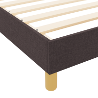 Produktbild för Sängram med huvudgavel Mörkbrun 100 x 200 cm tyg