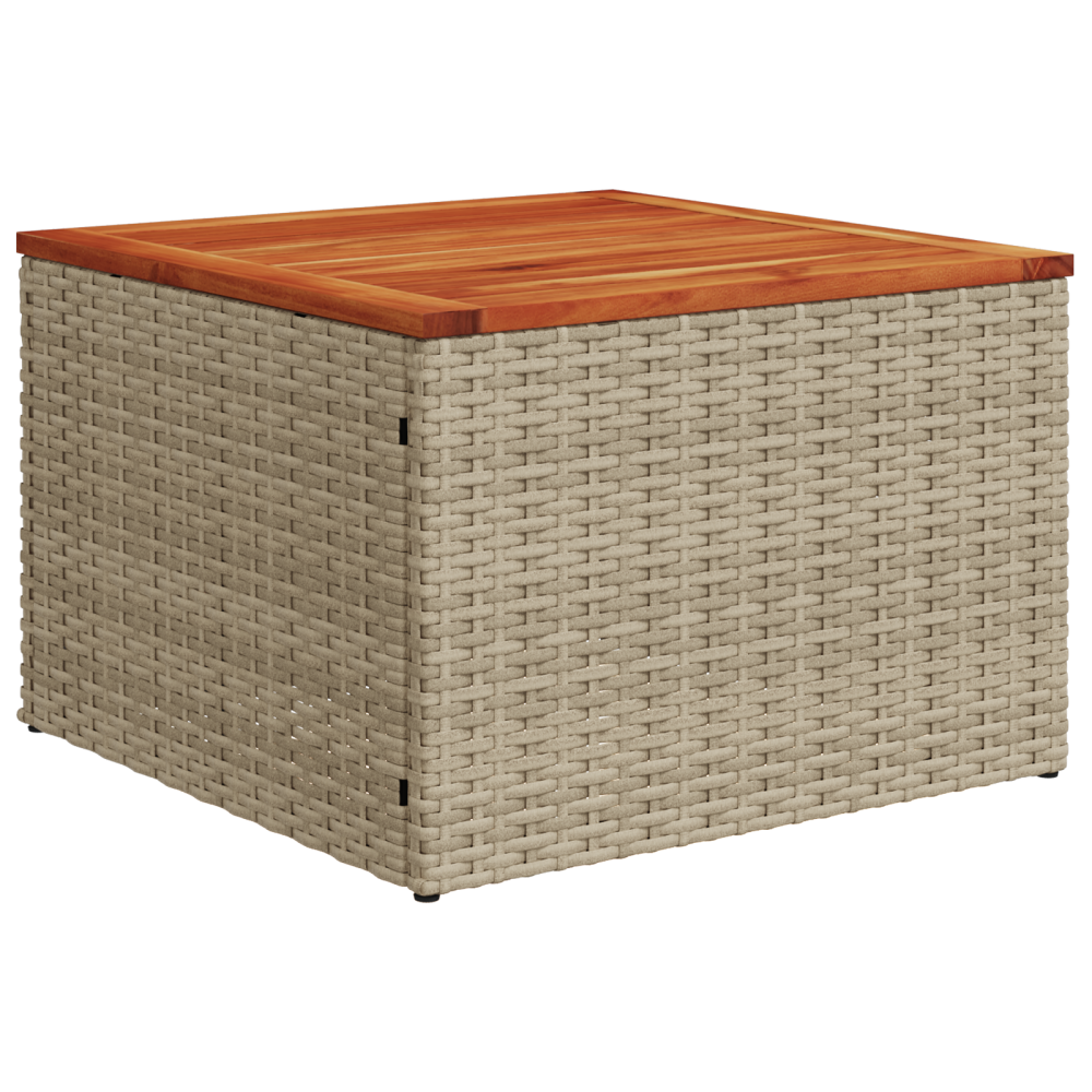 Produktbild för Trädgårdsoffset med kudde 6 pcs beige och ljusgrå Poly rattan