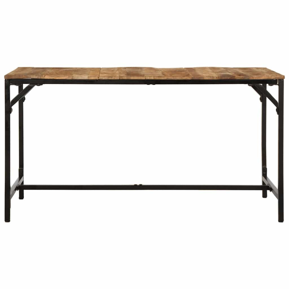 Produktbild för Matbord 140x70x75 cm massivt trä grov mango