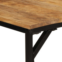 Produktbild för Matbord 140x70x75 cm massivt trä grov mango