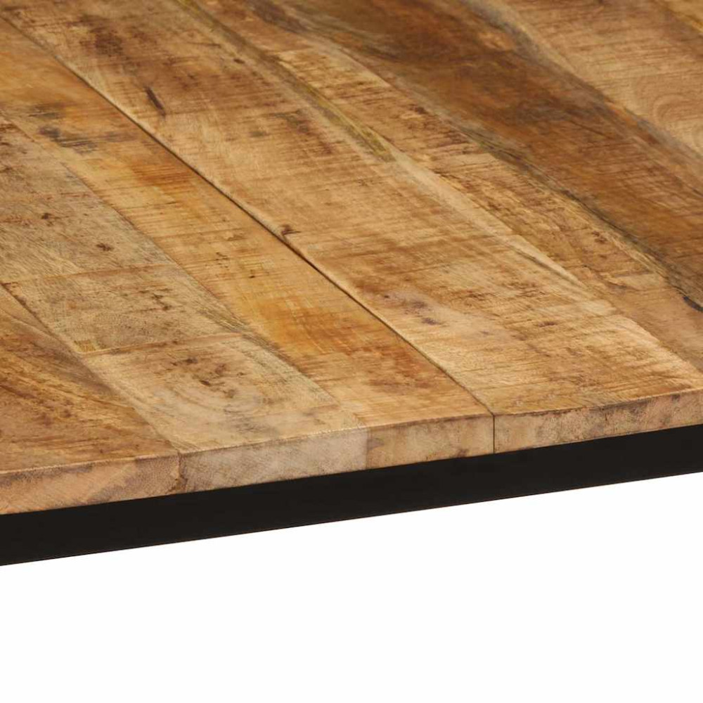 Produktbild för Matbord 140x70x75 cm massivt trä grov mango