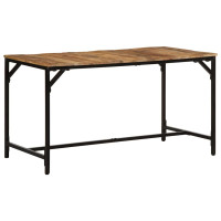 Produktbild för Matbord 140x70x75 cm massivt trä grov mango