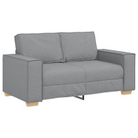 Produktbild för 2-sitssoffa ljusgrå 160x78x84 cm tyg