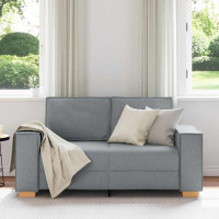 Produktbild för 2-sitssoffa ljusgrå 160x78x84 cm tyg