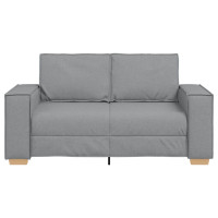 Produktbild för 2-sitssoffa ljusgrå 160x78x84 cm tyg