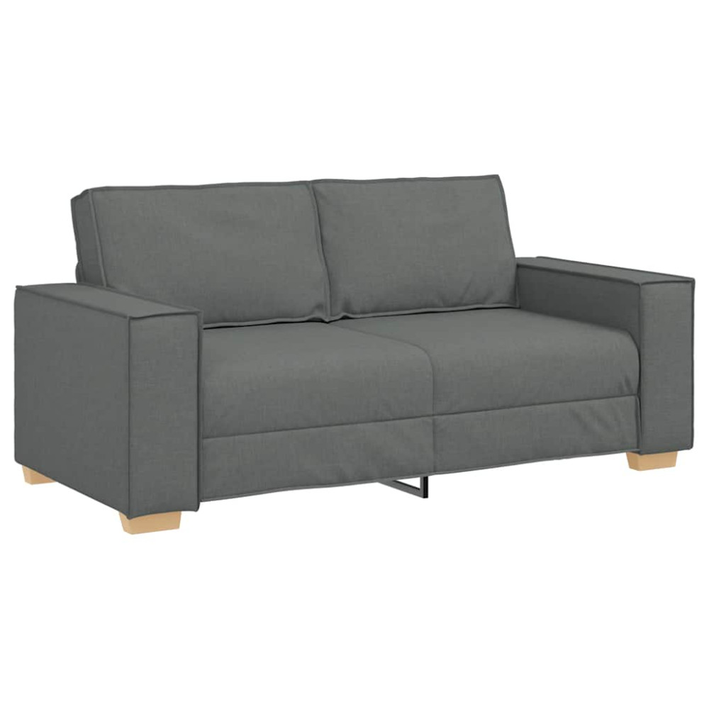 Produktbild för 2-sitssoffa mörkgrå 180x78x84 cm tyg