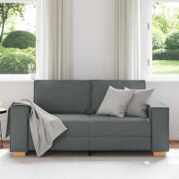 Produktbild för 2-sitssoffa mörkgrå 180x78x84 cm tyg