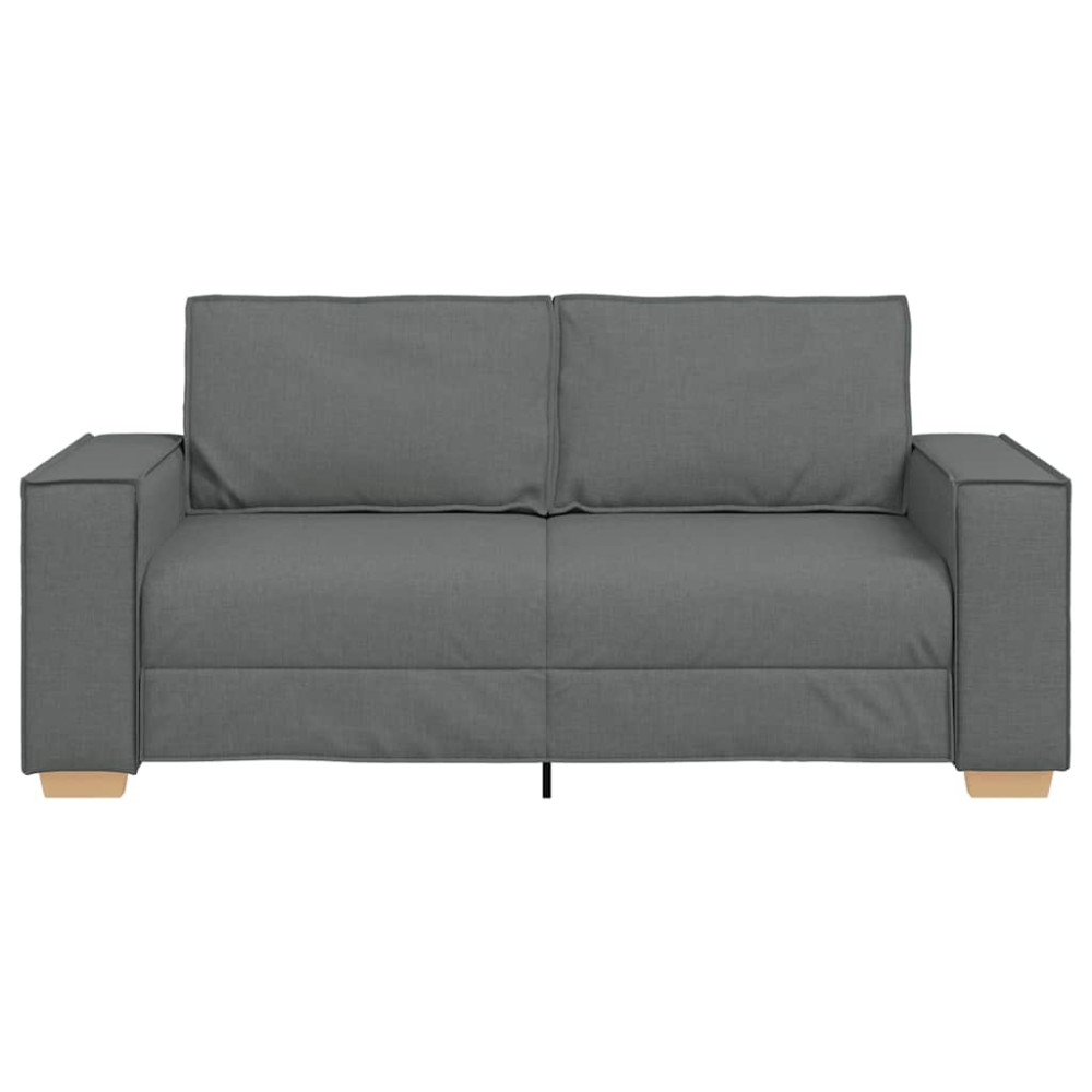 Produktbild för 2-sitssoffa mörkgrå 180x78x84 cm tyg