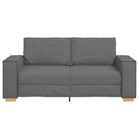 Produktbild för 2-sitssoffa mörkgrå 180x78x84 cm tyg