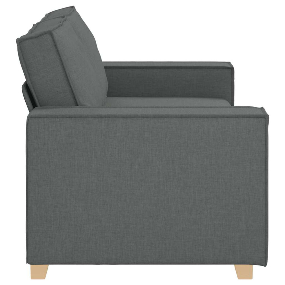 Produktbild för 2-sitssoffa mörkgrå 180x78x84 cm tyg