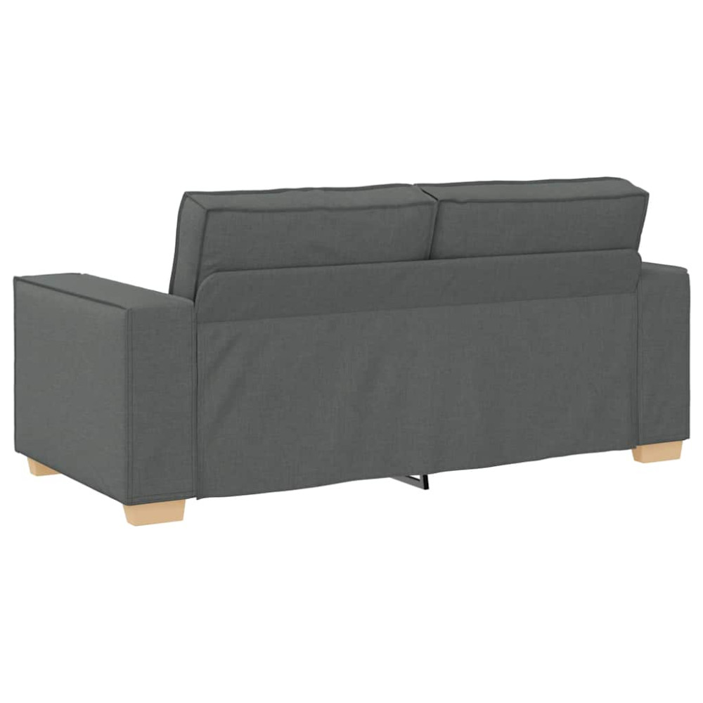 Produktbild för 2-sitssoffa mörkgrå 180x78x84 cm tyg