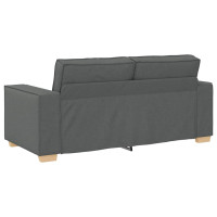 Produktbild för 2-sitssoffa mörkgrå 180x78x84 cm tyg