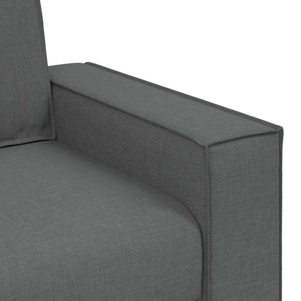 Produktbild för 2-sitssoffa mörkgrå 180x78x84 cm tyg
