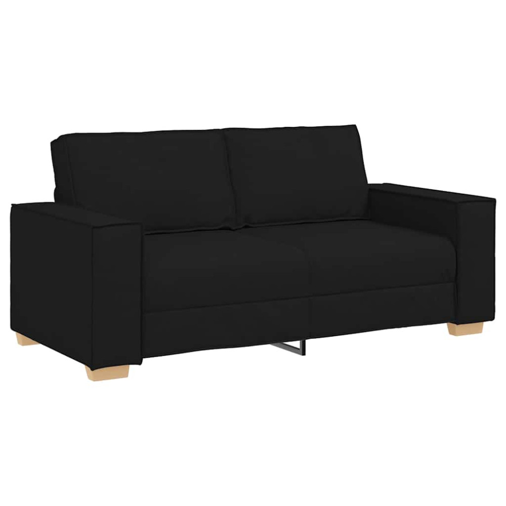 Produktbild för 2-sitssoffa svart 180x78x84 cm tyg