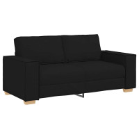 Produktbild för 2-sitssoffa svart 180x78x84 cm tyg