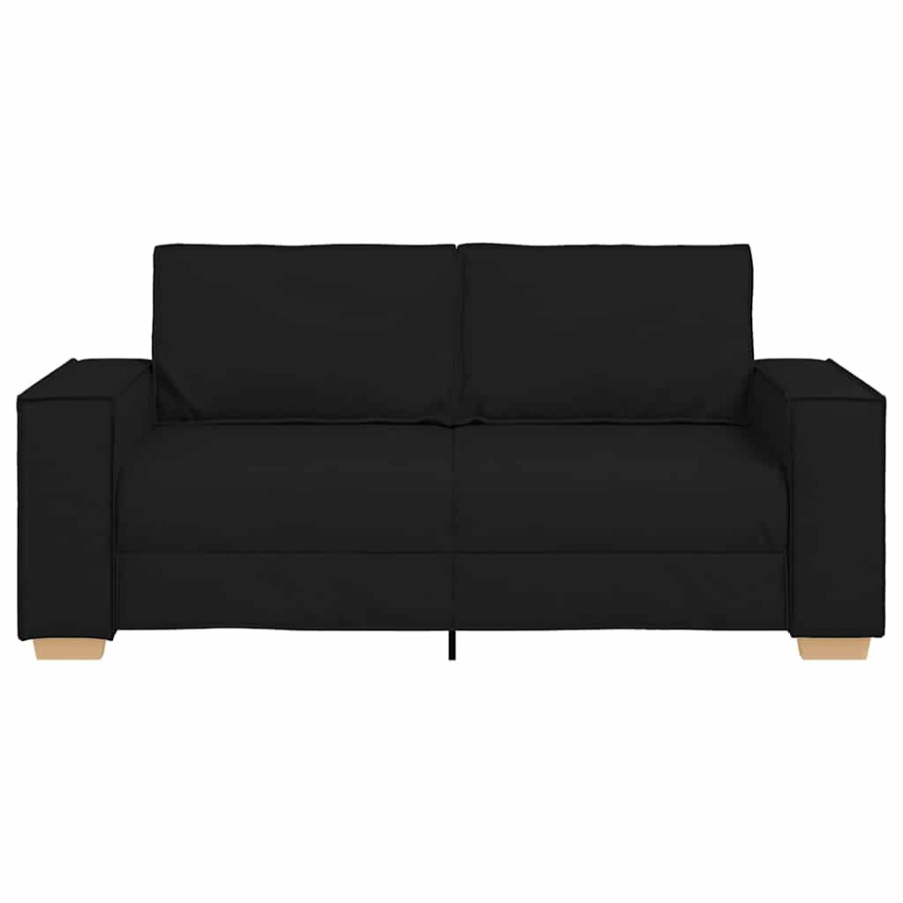 Produktbild för 2-sitssoffa svart 180x78x84 cm tyg