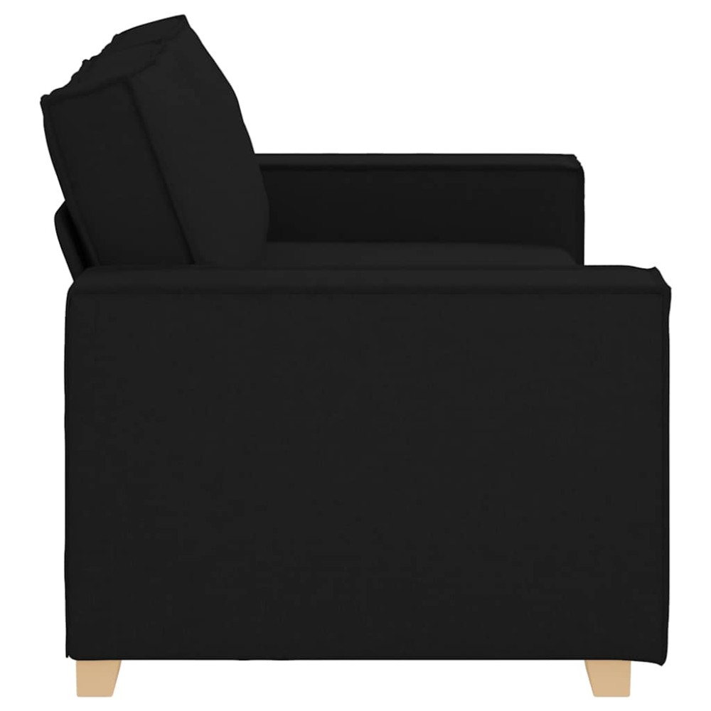 Produktbild för 2-sitssoffa svart 180x78x84 cm tyg