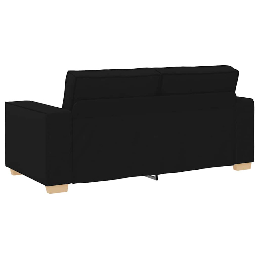 Produktbild för 2-sitssoffa svart 180x78x84 cm tyg
