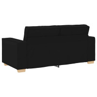 Produktbild för 2-sitssoffa svart 180x78x84 cm tyg