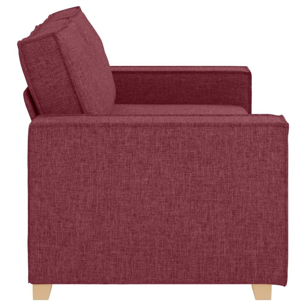Produktbild för 2-sitssoffa vinröd 180x78x84 cm tyg