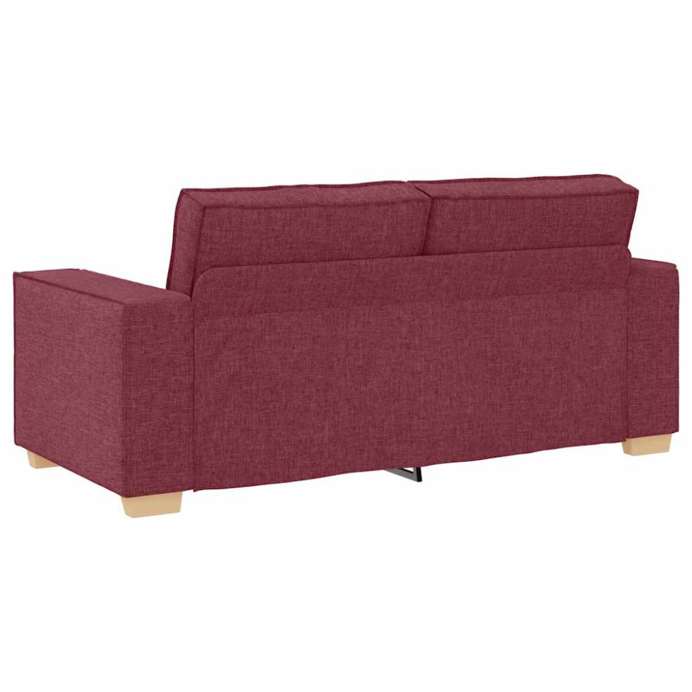 Produktbild för 2-sitssoffa vinröd 180x78x84 cm tyg