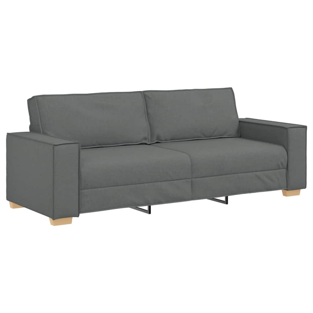 Produktbild för 3-sitssoffa mörkgrå 220x78x84 cm tyg