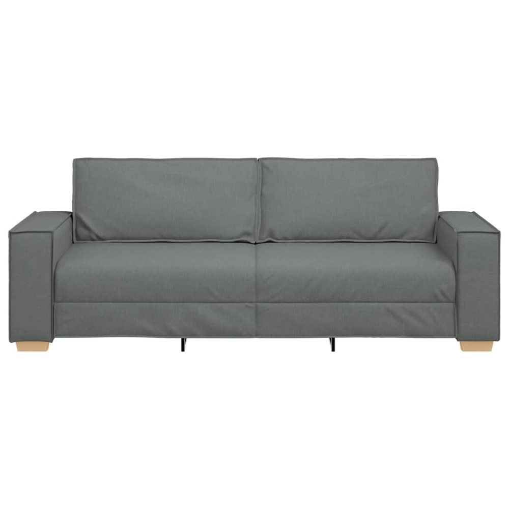 Produktbild för 3-sitssoffa mörkgrå 220x78x84 cm tyg