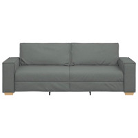 Produktbild för 3-sitssoffa mörkgrå 220x78x84 cm tyg