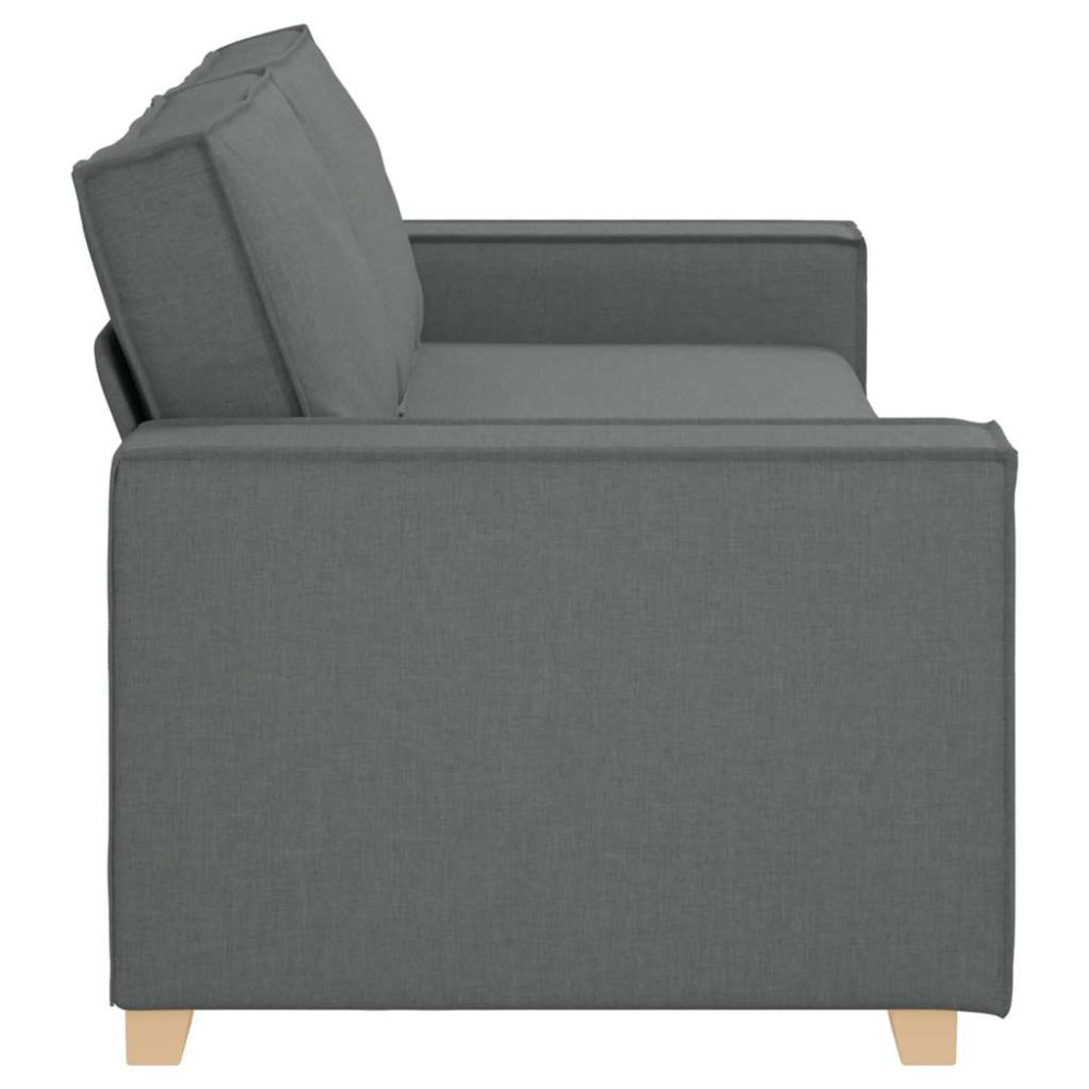 Produktbild för 3-sitssoffa mörkgrå 220x78x84 cm tyg
