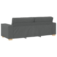 Produktbild för 3-sitssoffa mörkgrå 220x78x84 cm tyg