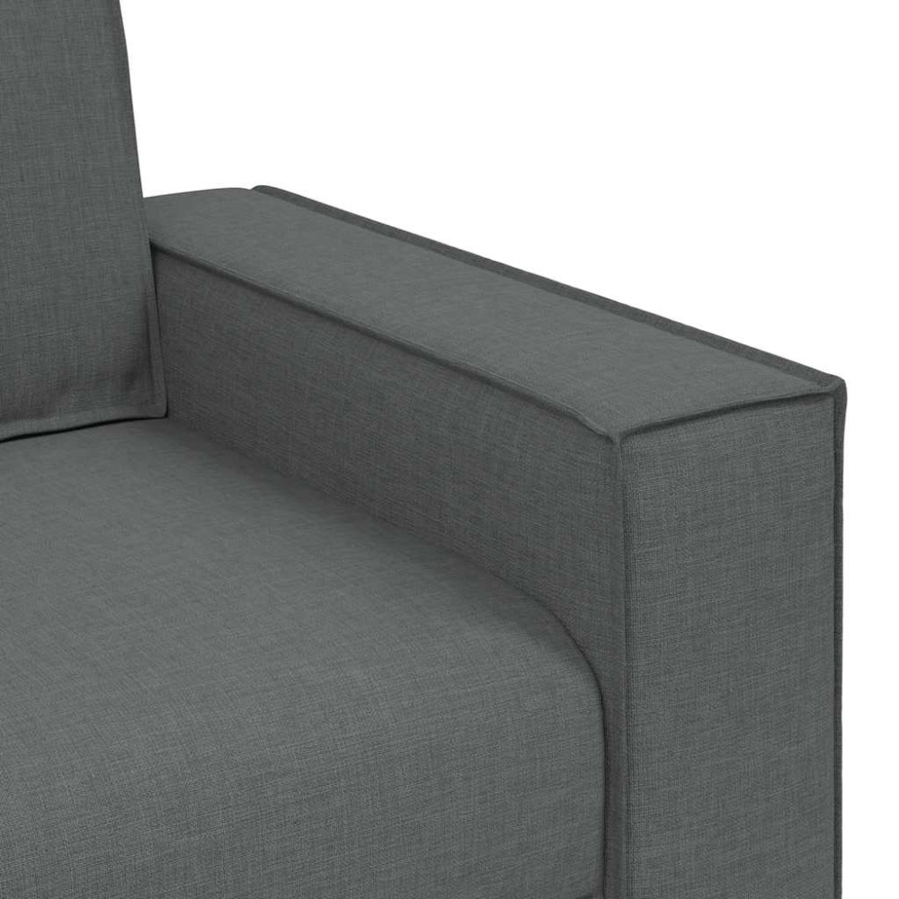 Produktbild för 3-sitssoffa mörkgrå 220x78x84 cm tyg