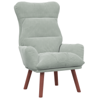 Produktbild för fåtölj Ljusgrå 69 x 74 x 93 cm Sammet