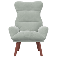 Produktbild för fåtölj Ljusgrå 69 x 74 x 93 cm Sammet
