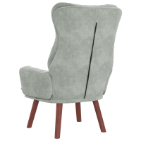Produktbild för fåtölj Ljusgrå 69 x 74 x 93 cm Sammet