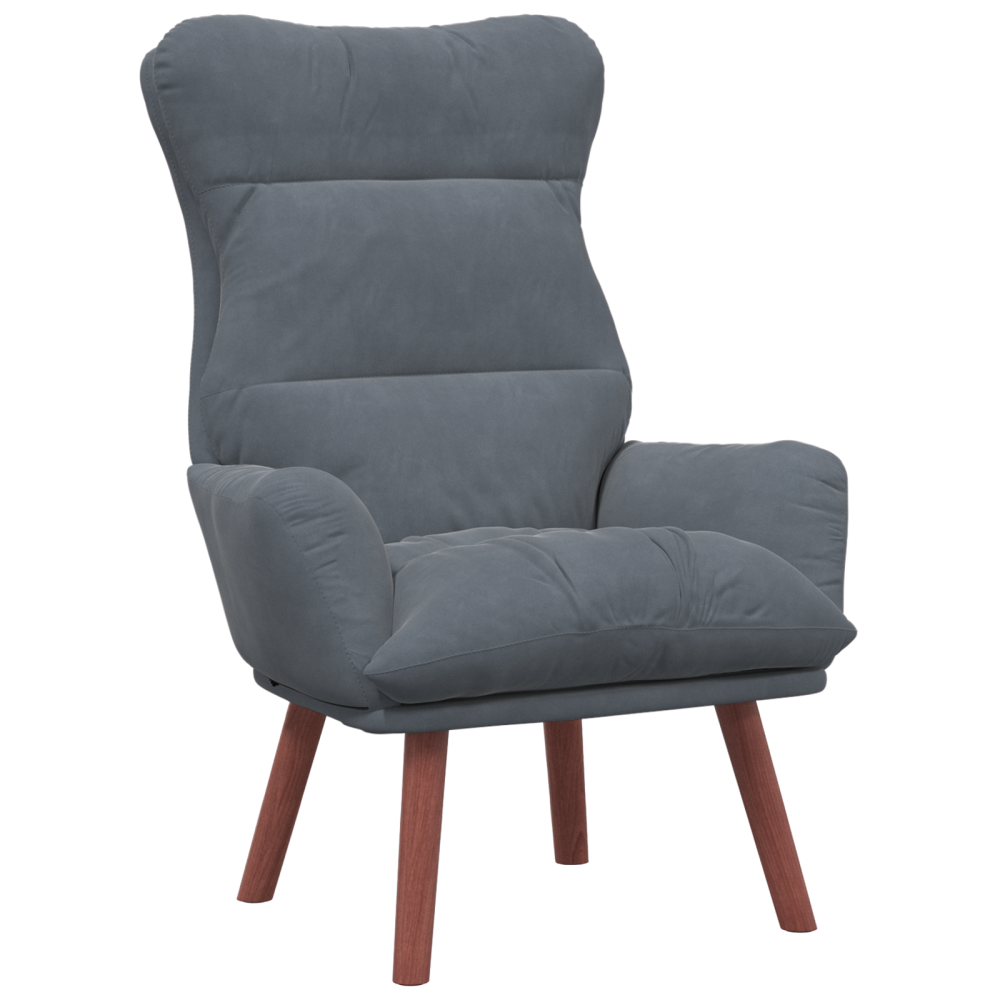 Produktbild för fåtölj Mörkgrå 69 x 74 x 93 cm Sammet